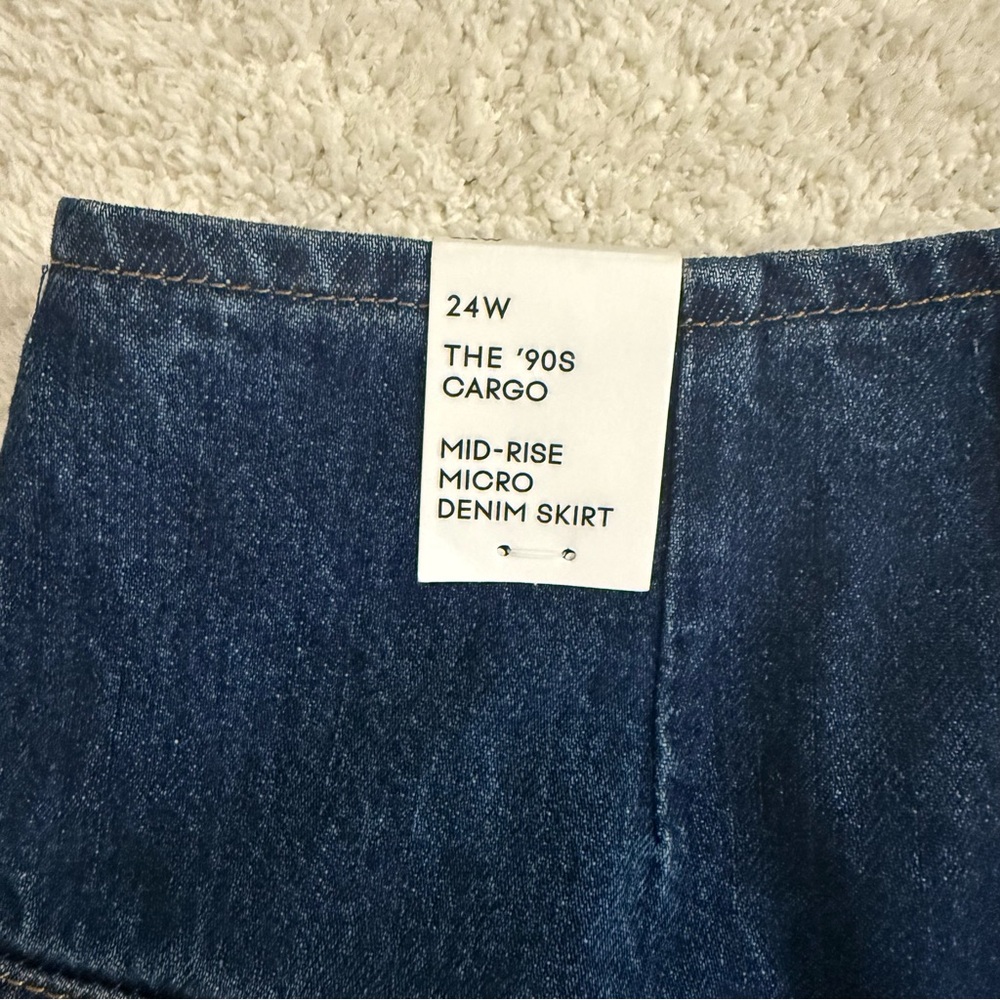 NWT Aritzia Denim Forum 90s Cargo Micro Skirt - Picture 6 of 9